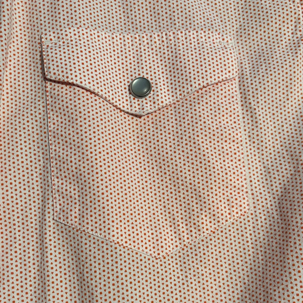 Banana Republic Soft Orange Pattern Button-Down S… - image 4